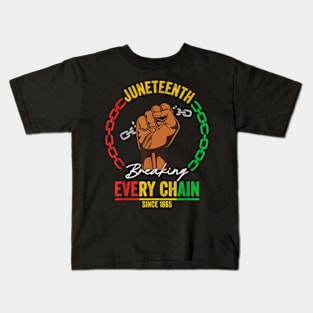 Juneteenth Breaking Every Chain Since 1865 Men Women Kids T-Shirt